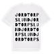 White t-shirt med Jordtorpslund ordlek t-shirt