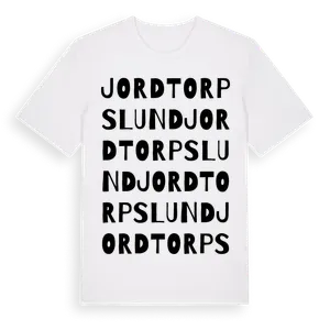 Jordtorpslund ordlek t-shirt – ekologisk bomull t-shirt från Pinshirt