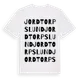 White t-shirt med Jordtorpslund ordlek t-shirt