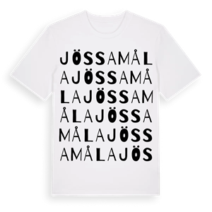 Jössamåla ordlek t-shirt – ekologisk bomull t-shirt från Pinshirt