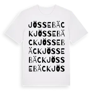 Jössebäck ordlek t-shirt – ekologisk bomull t-shirt från Pinshirt