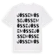 White t-shirt med Jössemösse ordlek t-shirt