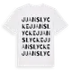 White t-shirt med Juanslycke ordlek t-shirt