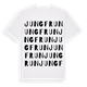 White t-shirt med Jungfrun ordlek t-shirt