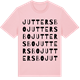 Pink Cotton t-shirt med Juttersbo ordlek t-shirt