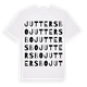 White t-shirt med Juttersbo ordlek t-shirt