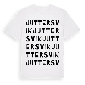 Juttersvik ordlek t-shirt – ekologisk bomull t-shirt från Pinshirt