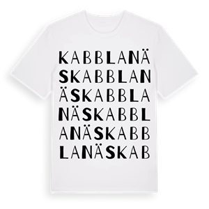 Kabblanäs ordlek t-shirt – ekologisk bomull t-shirt från Pinshirt