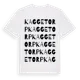 White t-shirt med Kaggetorp ordlek t-shirt