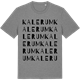 Mid Heather Gray t-shirt med Kalerum ordlek t-shirt