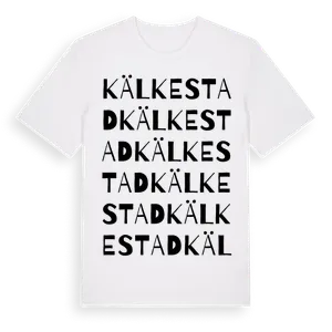 Kälkestad ordlek t-shirt – ekologisk bomull t-shirt från Pinshirt