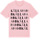 Pink Cotton t-shirt med Källa hamn ordlek t-shirt
