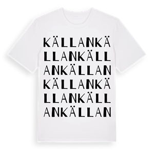 Källan ordlek t-shirt – ekologisk bomull t-shirt från Pinshirt
