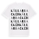 White t-shirt med Källarbacken ordlek t-shirt