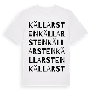 Källarsten ordlek t-shirt – ekologisk bomull t-shirt från Pinshirt