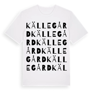 Källegård ordlek t-shirt – ekologisk bomull t-shirt från Pinshirt