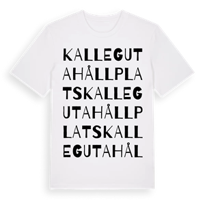 Kalleguta hållplats ordlek t-shirt – ekologisk bomull t-shirt från Pinshirt
