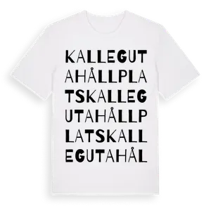 Kalleguta Hållplats ordlek t-shirt – ekologisk bomull t-shirt från Pinshirt