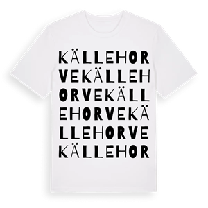 Källehorve ordlek t-shirt – ekologisk bomull t-shirt från Pinshirt