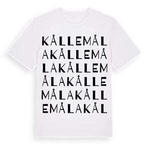 Kållemåla ordlek t-shirt – ekologisk bomull t-shirt från Pinshirt