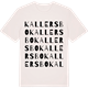 Vintage White t-shirt med Kallersbo ordlek t-shirt