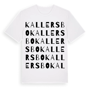 Kallersbo ordlek t-shirt – ekologisk bomull t-shirt från Pinshirt