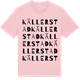 Pink Cotton t-shirt med Källerstad ordlek t-shirt