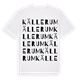 White t-shirt med Källerum ordlek t-shirt