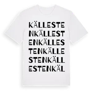 Källesten ordlek t-shirt – ekologisk bomull t-shirt från Pinshirt