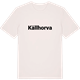 Vintage White t-shirt med Källhorva fetstil t-shirt