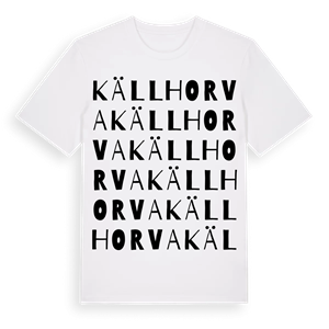 Källhorva ordlek t-shirt – ekologisk bomull t-shirt från Pinshirt