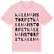 Pink Cotton t-shirt med Kallmanstorpet ordlek t-shirt