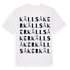 Källsåker ordlek t-shirt – ekologisk bomull t-shirt från Pinshirt