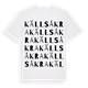 White t-shirt med Källsåkra ordlek t-shirt