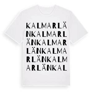 Kalmar län ordlek t-shirt – ekologisk bomull t-shirt från Pinshirt