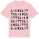 Pink Cotton t-shirt med Kalvekätte ordlek t-shirt
