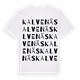 White t-shirt med Kalvenäs ordlek t-shirt
