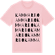 Pink Cotton t-shirt med Kammarbo ordlek t-shirt