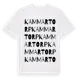 White t-shirt med Kammartorp ordlek t-shirt
