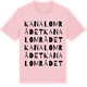 Pink Cotton t-shirt med Kanalområdet ordlek t-shirt