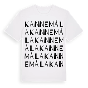 Kannemåla ordlek t-shirt – ekologisk bomull t-shirt från Pinshirt