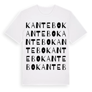 Kantebo ordlek t-shirt – ekologisk bomull t-shirt från Pinshirt