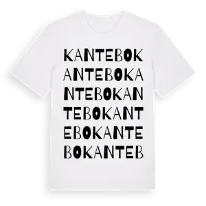 Kantebo ordlek t-shirt – ekologisk bomull t-shirt från Pinshirt