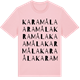 Pink Cotton t-shirt med Karamåla ordlek t-shirt