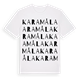 White t-shirt med Karamåla ordlek t-shirt