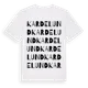 White t-shirt med Kardelund ordlek t-shirt