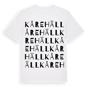 Kårehäll ordlek t-shirt – ekologisk bomull t-shirt från Pinshirt