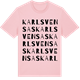 Pink Cotton t-shirt med Karl Svensas ordlek t-shirt