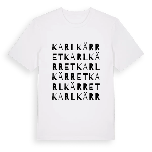 Karlkärret ordlek t-shirt – ekologisk bomull t-shirt från Pinshirt