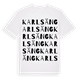 White t-shirt med Karlsäng ordlek t-shirt